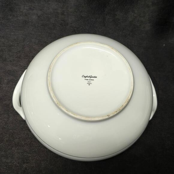 English Garden Fine China 1221 Covered Serving Soup / Vegetable Bowl & Lid - Picture 8 of 12